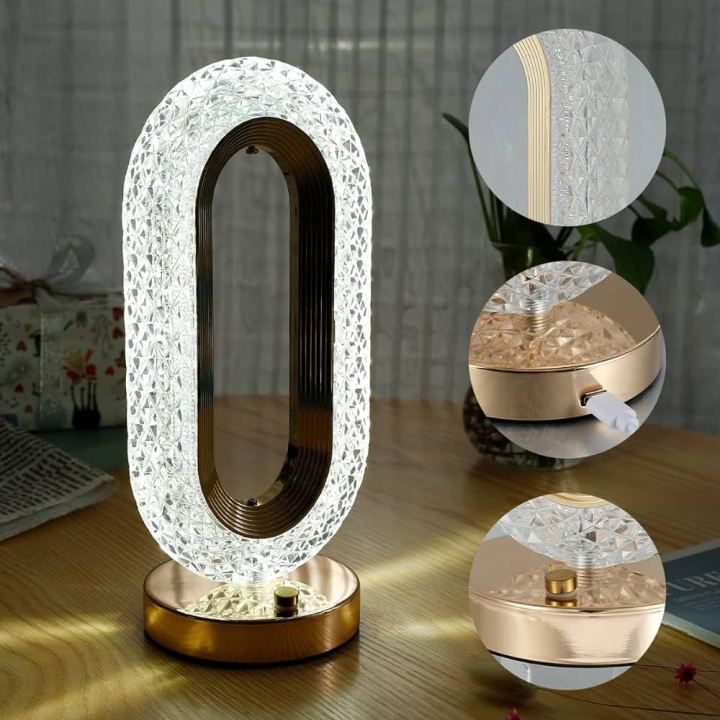 Diamond table touch lamp
